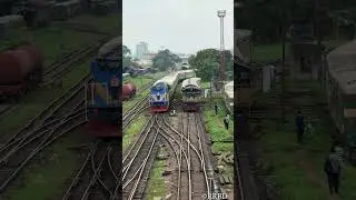 Two Train One Way ||RRBD #double  #running #similares #way #bangladesh  #railway #rare #footage