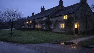 A Damp & Sombre Early Morning Walk in a Cotswold Village | English Countryside