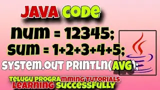 how to Average only odds in 123456 by telugu programming tutorial learning successfully