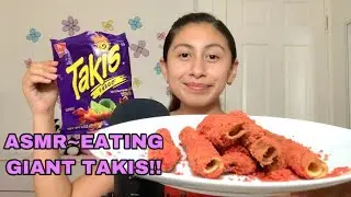 ASMR~EATING GIANT TAKIS!! 🔥😋