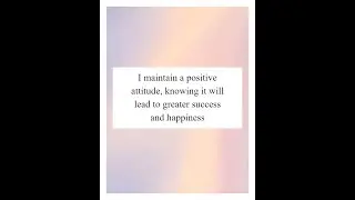 The importance of Positive thinking