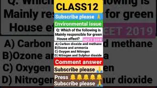 Environmental issue//Class 12//NEET PYQ QUESTIONS #neet2023 #neetexam #neet #viral#shorts#shortvideo