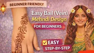 Easy Bail (Vein) Mehndi Design for Beginners