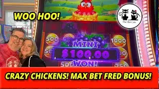 Играем в слот Crazy Chickens! Выигрываем крупную сумму на максимальной ставке! #theslotcats #бону...