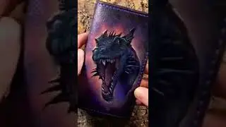 #dragon #wallet #leathercraft   #purse #fire