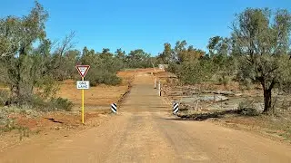 Remote tracks in Australia stage 54 crossing Gascoyne Junction