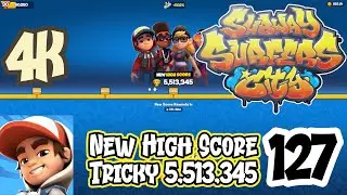 Subway Surfers City - Gameplay Walkthrough Episode 127 - Tricky New High Score (5,513,345)