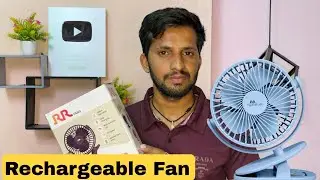 Best 🔥Rechargeable ( portable ) table Fan in india || mini Rechargeable RR Fan Review & Price