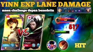 YIN EXP LANE DAMAGE VS BENEDETTA  ( YIN EXP MOBILE LEGENDS)
