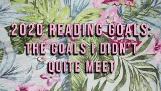 2020 reading goals check in - the goals I failed at | Pull Down The Moon