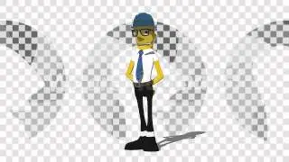 Yellow Supervisor 'Talking without Gestures' Connectable Character Animation