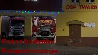 Alarmowo Wyjazd Dwóch Zastępów z OSP KSRG Twardogóra (519[D]65 oraz 519[D]61) do pożaru budynku.
