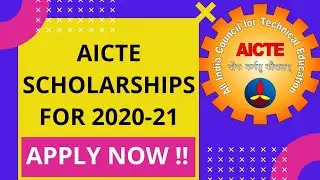 Aicte scholarships for 2020-21 || Scholarships for college students || The Sarathi