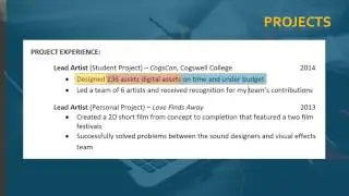 Resume: Project Experience