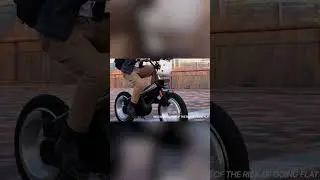 This bike has no hubs or spokes