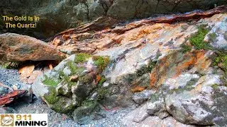 Gold From Bedrock Crevices & Mineralized Quartz Veins In Gold Canyon!