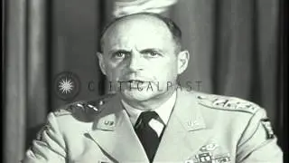 General Matthew B Ridgway in his speech in Japan talks about how the blood is tra...HD Stock Footage