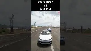 Roll Race VW Scirocco vs Audi RS4 #Shorts