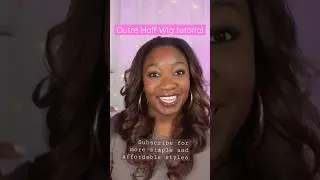 Outre Half wig. 5 minutes hairstyle #protectivestyles #outrewigs #halfwig