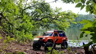 trx4 sport 1/10 scale trail run on MTB trails