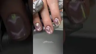 РАДУЖНЫЕ СЕРДЕЧКИ ЗА 5 МИНУТ🩷 #nails #дизайнногтей #ногти #маникюр
