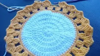 Crochet beautiful round table mat tutorial 💖 part -4 〽️ crochet for beginners 