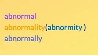 abnormal, abnormality(abnormity ), abnormally words meaning in english with example sentences