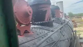 Texas transportation museum steam engine and switch engine reversing