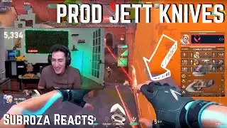 TSM Subroza REACTS to PROD JETT KNIVES... LOL | VALORANT Clips