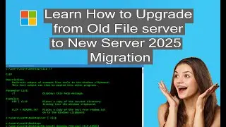 How to Migrate File Server from old server to new server with file permissions #robocopy #migration