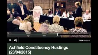 23 April 2015: BBC Radio Nottingham has an all-women audience at their Ashfield hustings