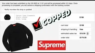 Supreme SS20 Week 10!! CUTOUT BOX LOGO CREWNECK LIVE COP! COPPED!!!