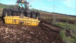 НЕПРИНУЖДЁННОЕ УДАЛЕНИЕ ПНЕЙ и ДКР ТОРФЯНОЙ ФРЕЗОЙ SUOKONE MERIPEAT MJK 350DT  VALTRA на 3 СПАРК