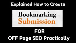 Bookmarking Submission Tutorial 2026 in Hindi | How to Do Social Bookmarking for OFF PAGE SEO 2026