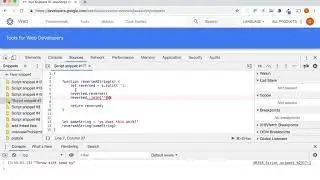 Reverse a String in Javascript using Chrome Dev Tools
