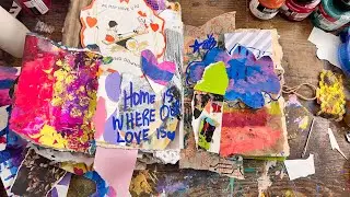 Junk journal with me as grounding practice, art journal, low energy journaling