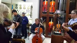 Stand by me - Altra Volta string quartet. Spontaneous new recording in music shop in China