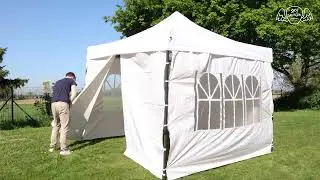 Tonnelle Pliante 3x3m imperm&eacute;able 320 g/m&sup2; blanche