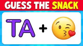 Guess The SNACK & JUNK FOOD By Emoji | Food Emoji Quiz