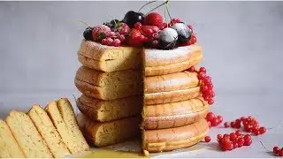 Fluffy Japanese Style Pancake Cake | AlphaFoodie