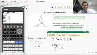 Calculating range and interquartile range (IQR) using a graphics calculator