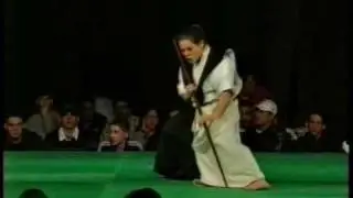 Casey Marks-Nash competing with the Bo Staff