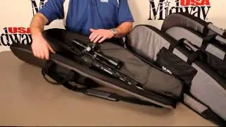 MidwayUSA Pro Series Scoped Rifle Gun Case Nylon Gray and Black