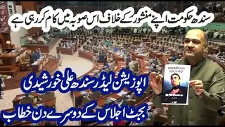 Second Day Speech | Opposition Leader Sindh Assembly Ali Khurshidi | PPP Bilawal Bhutto Zardari
