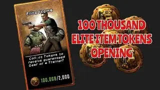 100 THOUSAND ELITE ITEM TOKENS OPENING! - Walking Dead Road to Survival