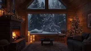 Cozy Christmas Smooth Jazz & Fireplace Music 🎄 Relaxing Holiday Ambience