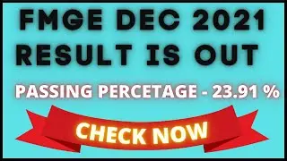 FMGE DEC 2021 RESULT is OUT