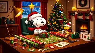 Snoopy&rsquo;s Cozy Christmas Gift Wrapping 🎄 Chill Lofi Jazz Music for Peaceful Holiday Moments 🎁