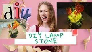 DIY table lamp stone
