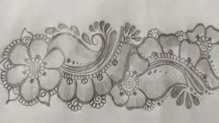 very simple pencil shad mehandi design
